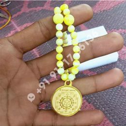 Baglamukhi Yantra with Yellow Mala